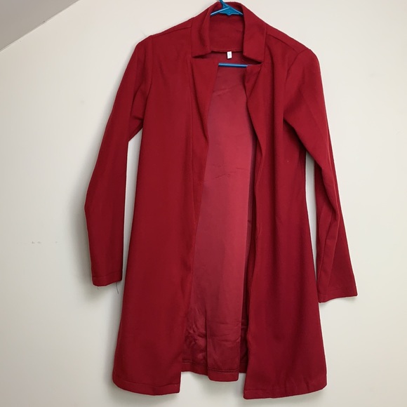 XXL Open front red cardigan blazer jacket - Picture 4 of 6